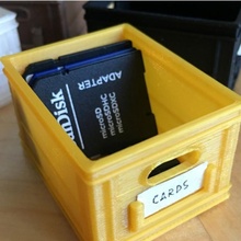 cratefull stackable milk crate & garden small storage miniature microsd sd card tiny sd-card 3d print model - Mito3D
