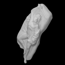 parşömenler adak teklif dev taramak Antik vücut şekil adam heykel kılıç mermer erkek çıplak heykelcik döşeme 3d print model - Mito3D