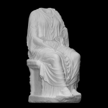 so-called ceres scan ancient female figure woman marble seated agriculture fragment divine drapery goddes 3d print model - Mito3D