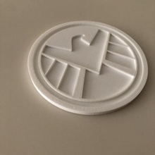 escudo logotipo montanha russa maravilha porta copos agentes proteção 3d print model - Mito3D