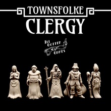 townsfolke clergy tabletop dragons dungeons fantasy games miniatures rpg wargames wargaming warhammer miniature roleplaying wargame 28mm dnd pathfinder 32mm frostgrave boargames 3d print model - Mito3D