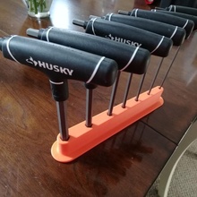 husky t handle titolare supporto utensili chiave brugola organizzazione degli strumenti 3d print model - Mito3D