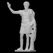 cuirassed figure unrelated head marcus aurelius scan ancient armour man sculpture marble emperor male standing cuirass drapery 3d print model - Mito3D