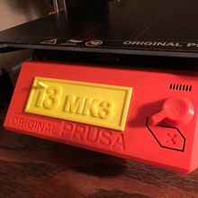 prusa i3 mk3 lcd logo couverture gaine assiette 3d print model - Mito3D