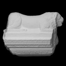 çömelme aslan taramak Antik heykel taş lahit parça 3d print model - Mito3D