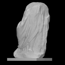 fragment sculpture scan ancient body dress female figure foot legs drapery 3d print model - Mito3D