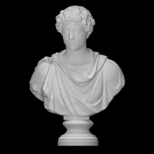 marcus aurelius youth scan ancient bust face royal sculpture emperor male philosopher young alabaster curls 3d print model - Mito3D