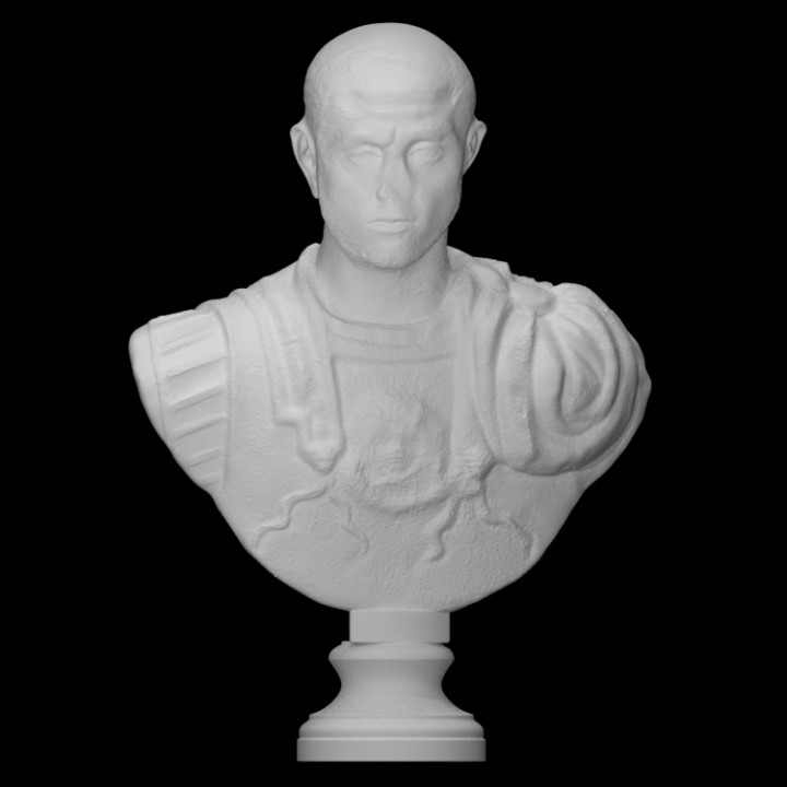 unidentified portrait scan ancient bust man sculpture marble male fragment mix 3D print model - Mito3D