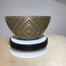 quadrado ondulação tigela útil vaso 3d print model - Mito3D