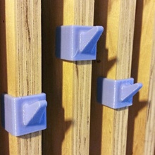 bloccaggio gancio 17mm verticale montaggio parete appendiabiti 3d print model - Mito3D
