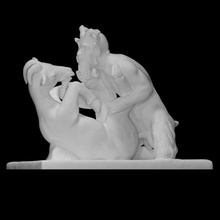 pan copulating goat scan ancient animal creature figure sculpture statue marble male nude satyr myth copulation intercourse 3d print model - Mito3D