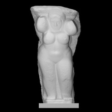 desnudo mujer escanear cuerpo hembra figura escultura Roca resumen pie 3d print model - Mito3D