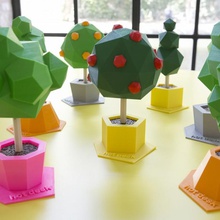 poly tree sculptures & garden decoration office sculpture 3d print model - Mito3D
