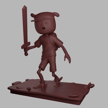 finn human 3d adventuretime 3d print model - Mito3D