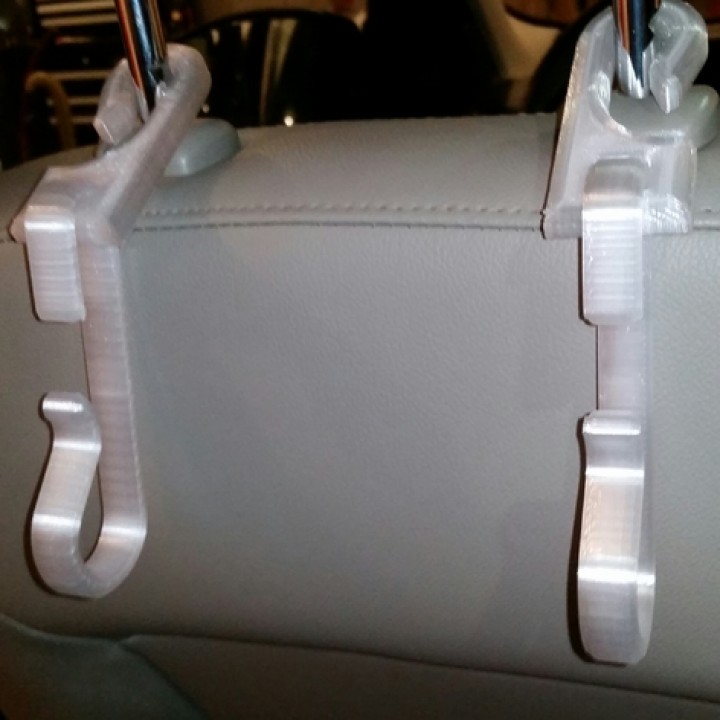 seatback hook seat automotive headrest car-seat 3D print model - Mito3D