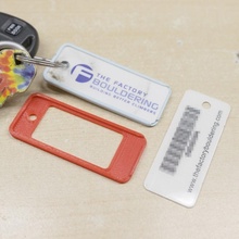 mini membership card protector 2 sizes case functional keychain quick ring sleeve plastic supermarket gym credit 3d print model - Mito3D