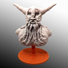 Ragnar polvo barba loja 3d myminifactory imprimível histórico viking zbrush esculpir escultura buste bárbaro 3d print model - Mito3D