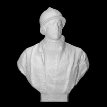 king albert scan bust head knight royal sculpture war bronze military belgium 3dscan ww1 brass 3d print model - Mito3D