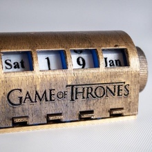 gioco troni scrivania calendario desktop Game of Thrones 3d print model - Mito3D