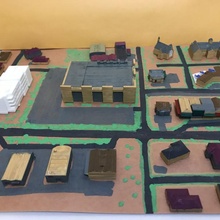 Millitown petit Maisons assiette 1 1000 architecture ville maison modèle plan carte simcity horizons 3d print model - Mito3D