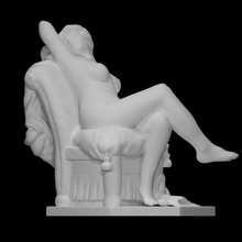 reclining nude scan body figure lady sculpture statue woman marble seated lying 3d print model - Mito3D