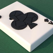 poker asso club carta puzzle gioco 3d print model - Mito3D