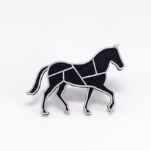 horse brooch fashion & accessories nature pin jewelry 3d print model - Mito3D