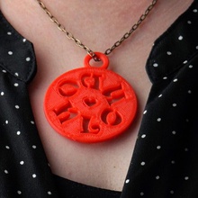 london love scan accessory necklace 3d print model - Mito3D