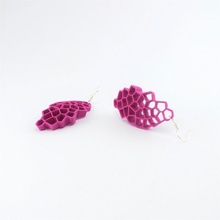 voronoid earrings fashion & accessories 3d print model - Mito3D