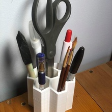 favo mel escrivaninha organizador caneta suporte escritório lápis tinkercad 3d print model - Mito3D