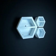 small honeycomb shelves & garden 3d print model - Mito3D