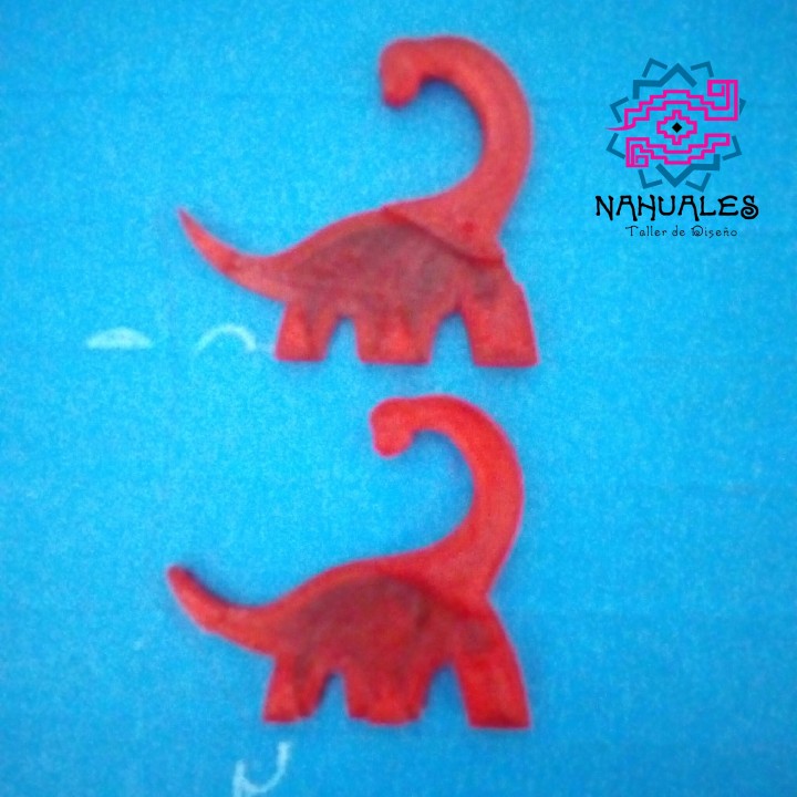 brontolovesaurius rompecabezas dinosaurio amor sencillo Pareja San Valentin 3D print model - Mito3D