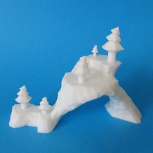 poly cambre paysage arbre 3d print model - Mito3D