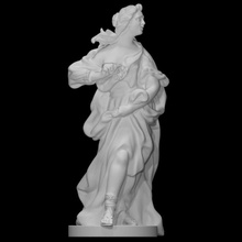 lucretia pompeia scan female figure sculpture statue woman marble knife suicide standing drapery 3d print model - Mito3D