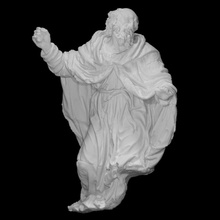 elijah profeta Carmelitas Varredura decoração figura homem escultura estátua barba religião Igreja capela masculino Bíblia ordem santo terracota 3d print model - Mito3D