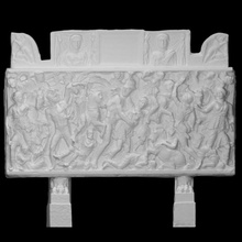 sarcophagus amazons achilles penthesilea scan ancient battle female figure hero people war marble male scene relief myth group funerary divine 3d print model - Mito3D