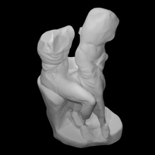 copulating satyr nymph scan ancient female sculpture statue marble male erotic myth phallus drapery 3d print model - Mito3D