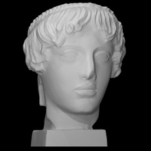 omphalos Apollo taramak Antik Tanrı baş heykel mermer erkek ilahi 3d print model - Mito3D
