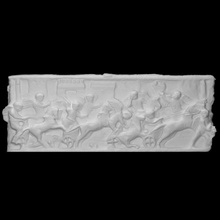 sarcophagus cupids racing chariots circus maximus scan ancient creature figure race sculpture wing marble horse male relief myth group sarchophagus 3d print model - Mito3D