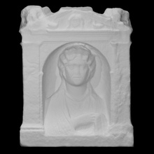 funerary stele woman scan portrait relief 3d print model - Mito3D