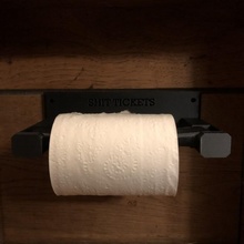 toilette papier titulaire soutien articulé distributeur hygiénique shittickets 3d print model - Mito3D