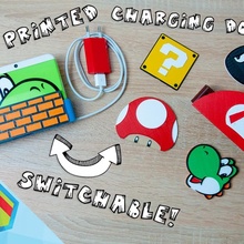 charging dock nintendo 3ds gadgets & electronics charger color plates 3d print model - Mito3D