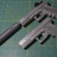 tacticool glock 22 replica props & cosplay guns toys 3d print model - Mito3D