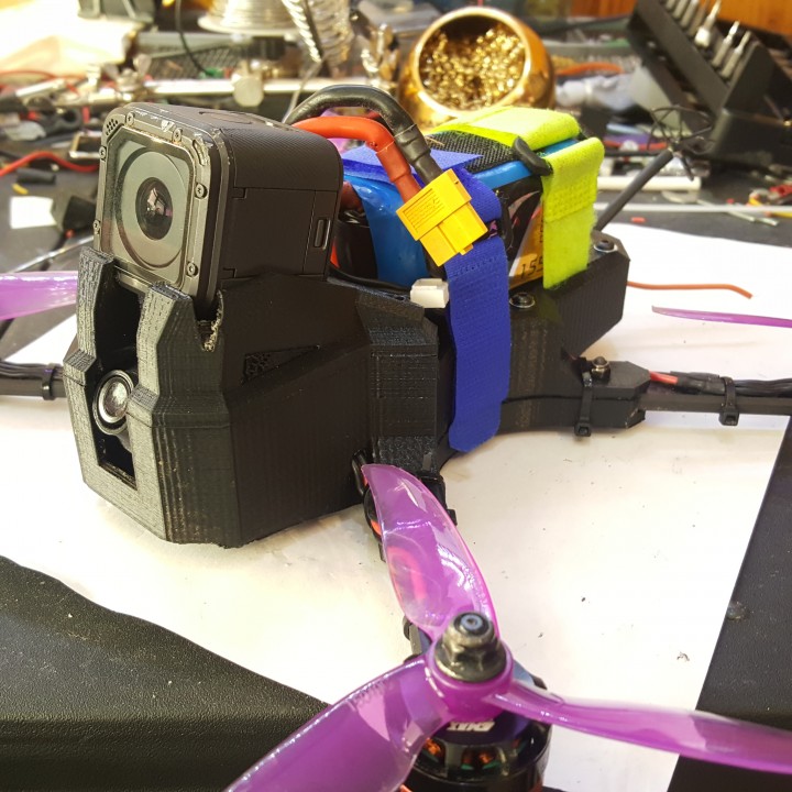 fpv zumbido híbrido cuadro 260mm iguana héroe gopro cuadricóptero patio sesión estilo libre trituradora 3D print model - Mito3D