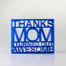 mom turned awesome - photo frame & garden 3d print model - Mito3D