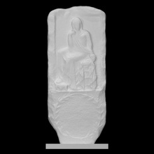 funerary stele scan memory stone relief nemesis inscription 3d print model - Mito3D