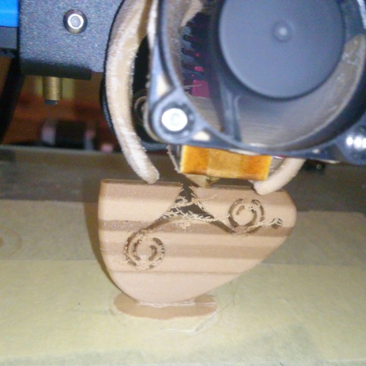 triskelion motif pendant fashion wood triskele triskel 3D print model - Mito3D