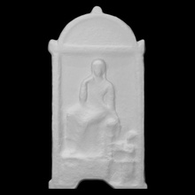 funerario stele scansione donna Museo maffeiano lapidario 3d print model - Mito3D