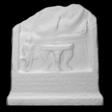 funerario stele banchetto scansione Museo verona maffeiano lapidario 3d print model - Mito3D