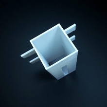 3d square tube short 3d print model - Mito3D